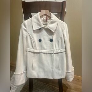 Old Navy Cropped Cream Peacoat
